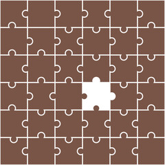 Brown jigsaw pattern. jigsaw line pattern. jigsaw seamless pattern. Decorative elements, clothing, paper wrapping, bathroom tiles, wall tiles, backdrop, background.