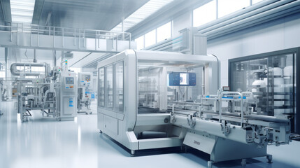 A pharmaceutical clean room where sterile medications are prepared and packaged