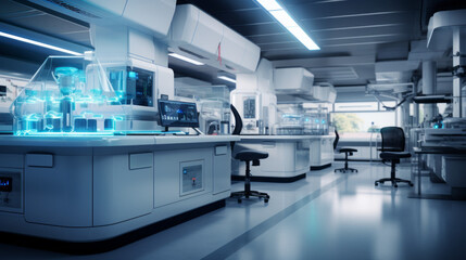 A pharmaceutical quality control lab, ensuring medications meet strict standards