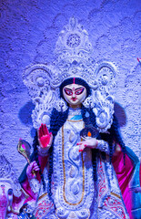 Subho mahalya, An idol of Goddess Durga decorated in Pandal. Durga Puja is biggest religious...