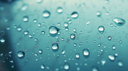 Water drops on the glass