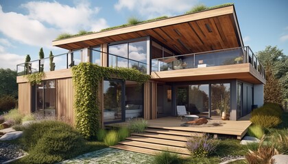 Fototapeta premium Eco-Conscious Living: Building Sustainable Homes
