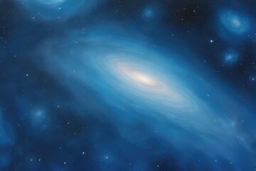 Fototapeta na wymiar Prussian blue galactic sky artwork