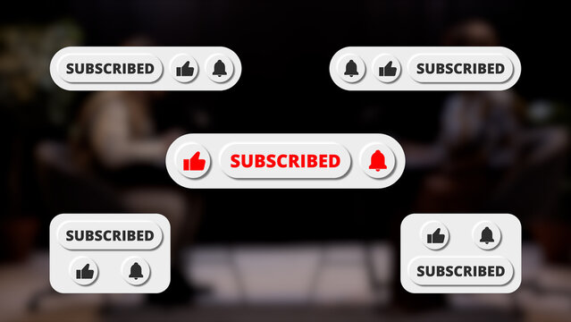 Neomorphism Social Media Subscribe Buttons