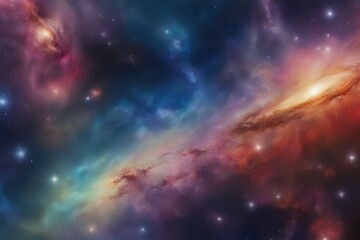 Naklejka premium Multihued astral panorama creation