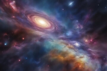 Polychrome galactic backdrop creation