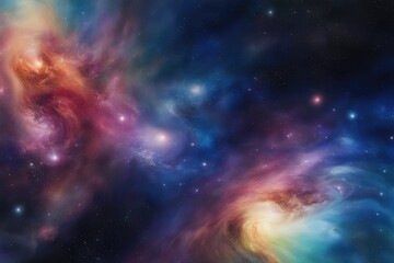 Obraz premium Color-burst celestial vista concept