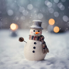 snowman in snow