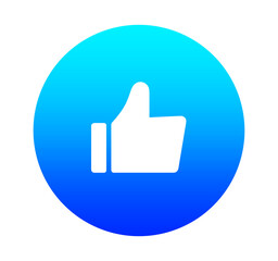 青いグラデーションのグッドマーク