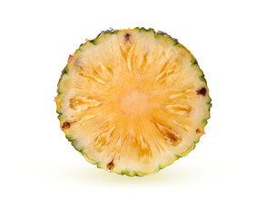 pineapple with slices isolated on transparent.