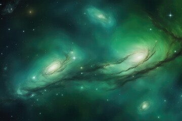 Fototapeta premium Spring green starry backdrop design