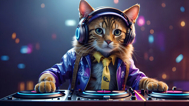 cat with DJ