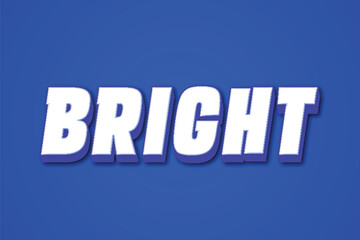 Vector Bright 3d editable text style effect
