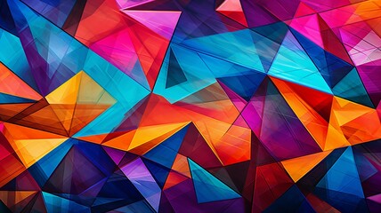 Bold and Striking Colorful Geometric Abstract Pattern
