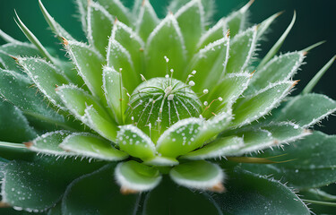 green succulent/ cactus plant ;macro photograph
