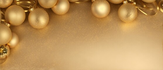 Christmas theme background with golden glitters from Generative AI