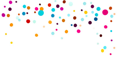 Isolated falling coloured confetti on white background. - obrazy, fototapety, plakaty
