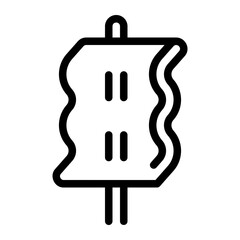 fish cake line icon