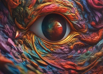 abstract colorful illustration of human face with colorful eyes abstract colorful illustration of human face with colorful eyes abstract colorful fractal background