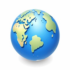 Naklejka premium Planet earth vector flat icon (Generative AI)