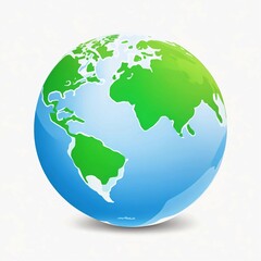 Fototapeta premium Planet earth vector flat icon (Generative AI)