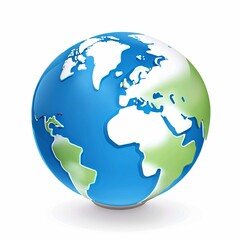 Planet earth vector flat icon (Generative AI)