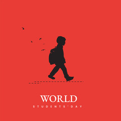 World Students Day Vector illustration design concept