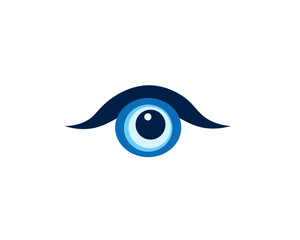 Vector illustration of cartoon eye for logo