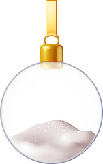 3D Glass Christmas Snow Ball