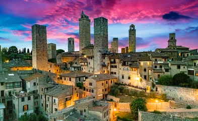 Cercles muraux Toscane Aerial view of San Gimignano, Tuscany, Italy