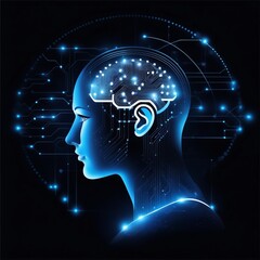 Obraz premium artificial intelligence. AI implementation Electronic mind. modern technology (Generative AI)