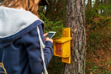 Geocaching in a nature reserve in Småland