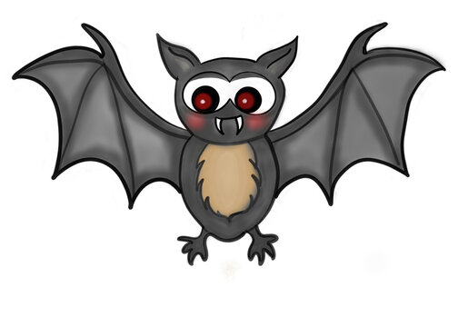 Murciélago dibujo halloween divertido infantil