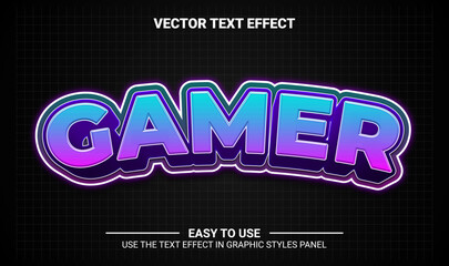 3d gamer text effect