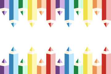 Obraz premium School background with colorful Geometrical Pencil isolated on transparent background. Back to School concept. Geometric trendy art with colored frame Pen. Vector illustration. 