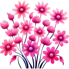Obraz premium Pink Painted Flowers