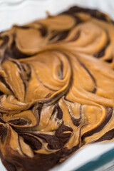 Chocolate fudge with peanut butter swirl