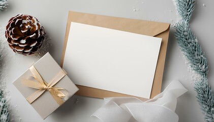 Invitation Mockup for Greetings Card for Wedding, Birthday, Party, Christmas, Thanksgiving and New Year.