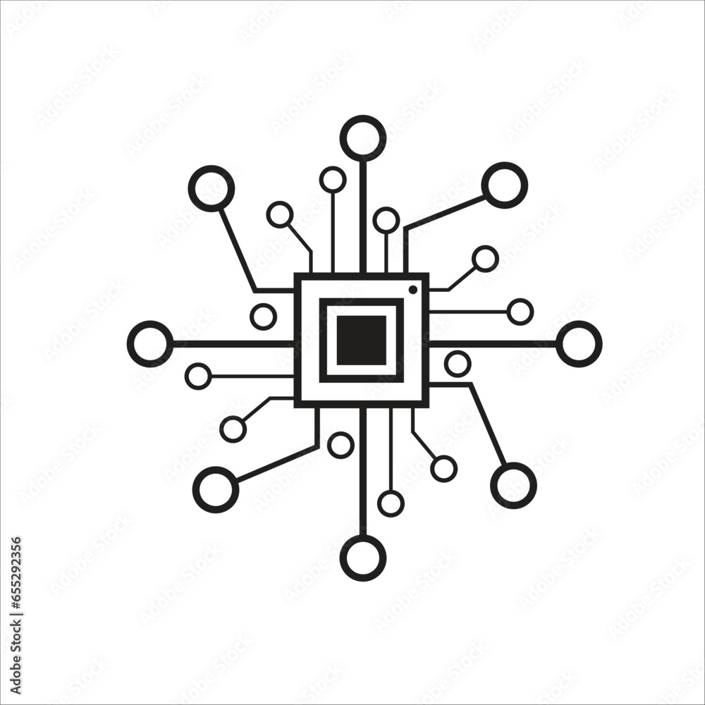 Wall mural a computer icon with a computer icon