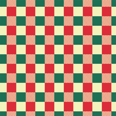 Gingham seamless pattern for Christmas and new year.Tartan check plaid repeat pattern. Vector illustration background.Tablecloth texture.
