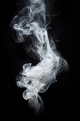 Fototapeta premium White Smoke on Black Background
