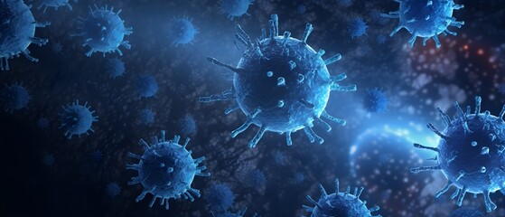 Des virus dans le corp humain - obrazy, fototapety, plakaty