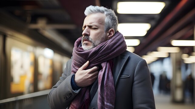 Un homme malade qui a des douleurs