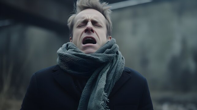 Un homme malade qui a des douleurs