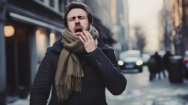 Un homme malade qui a des douleurs