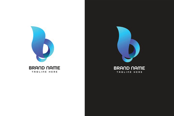B letter modern logo 