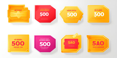 set of tickets vector, icon, label, paper, set, design, sale, illustration, sign, sticker, business, web, note, 