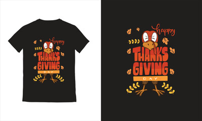 flat design Thanksgiving background with dried leaves, lettering, hand-drawn turkey