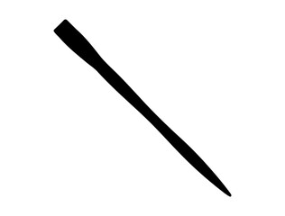 Paint brush silhouette vector art white background