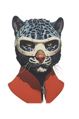 Abstract leopard with glasses